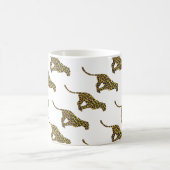 Mug Magique Silhouette de léopard marron et jaune (Centre)