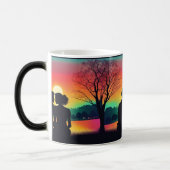 Mug Magique Silhouette romantique Couple Couple (Gauche)
