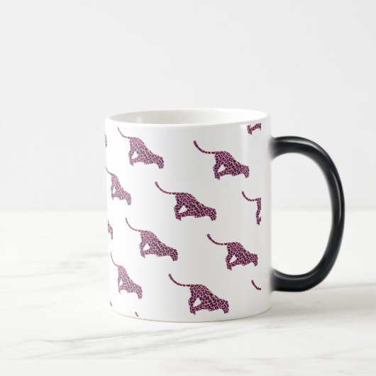 Mug Magique Silhouette rose et léopard noir (Droite)