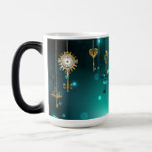 Mug Magique Skeleton Keys on Green Background (Gauche)