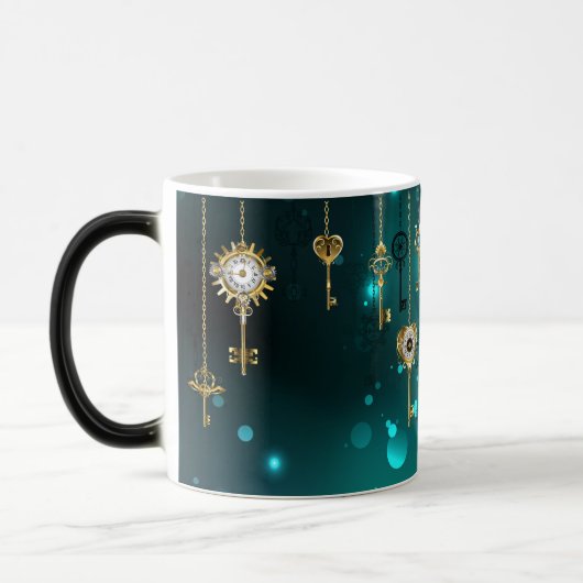 Mug Magique Skeleton Keys on Green Background (Gauche)