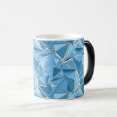 Mug Magique Sky blue and blue geometric shapes pattern modern  (Devant droit)