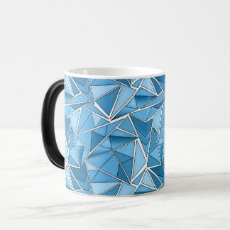 Mug Magique Sky blue and blue geometric shapes pattern modern 
