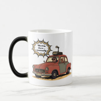 Mug Magique Sloth and Bunny Cartoon Road Trip Adventure