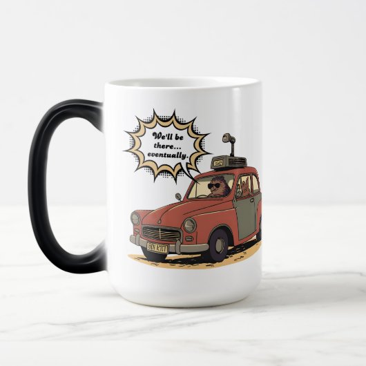 Mug Magique Sloth and Bunny Cartoon Road Trip Adventure (Gauche)