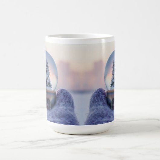 Mug Magique Snowball Noël arbre hiver neige neige (Centre)