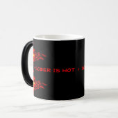 Mug Magique Sobre est chaud et sur le feu (Devant gauche)