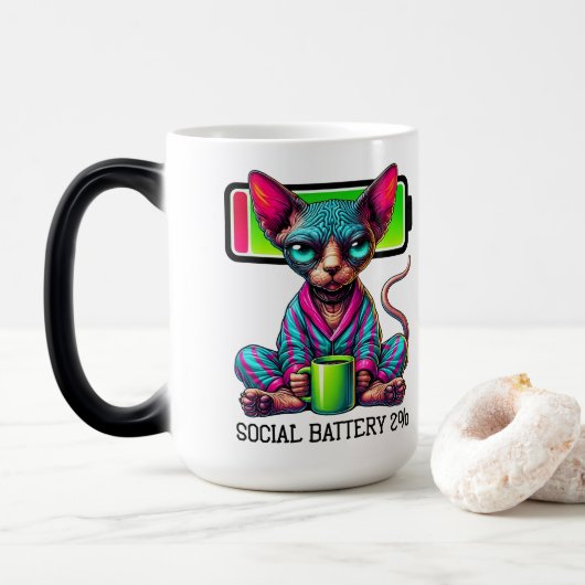 Mug Magique Social Battery (Avec donut)