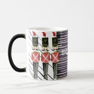 Mug Magique Soldat rouge bleu rayé Trio de Nutcracker