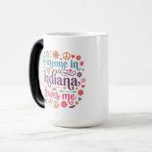 Mug Magique Someone in Indiana Loves Me Boho Hippie Design (Devant gauche)