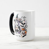 Mug Magique Sorcière d'Halloween éffrayante pour pause café (Devant gauche)