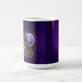 Mug Magique Spider Steampunk sur Arrière - plan pourpre (Centre)