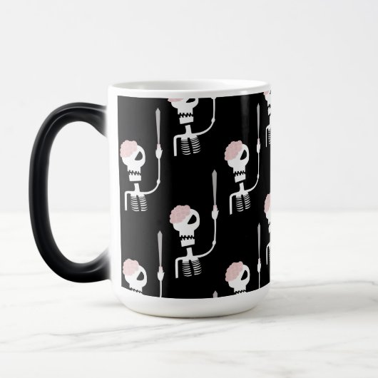 Mug Magique Squelette d'Halloween avec une épée  (Gauche)