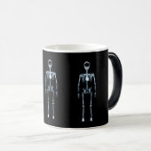Mug Magique Squelette simple bleu de vision de rayon X (Devant droit)