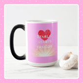 Mug Magique Starlit Coeurs Mode Coeur rouge Coeur brillant Mor