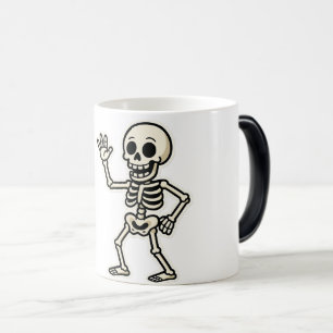 Mug Magique Sticker en squelette Dansant amusant - Jolie Hallo