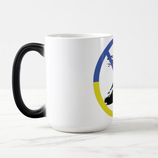 Mug Magique Stop war in Ukraine Throw Pillow (Gauche)