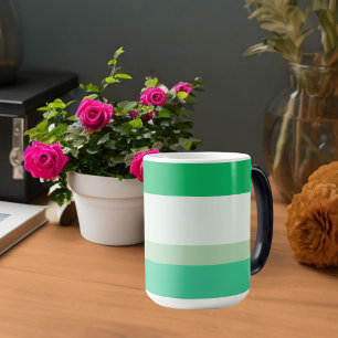 Mug Magique Stripes Coriandre en coquille d'oeuf vert : Palett