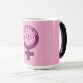 Mug Magique Strong Female Lead Feminist Empowerment Quote Logo (Devant droit)