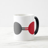 Mug Magique Structure moléculaire du CO2 (Devant droit)
