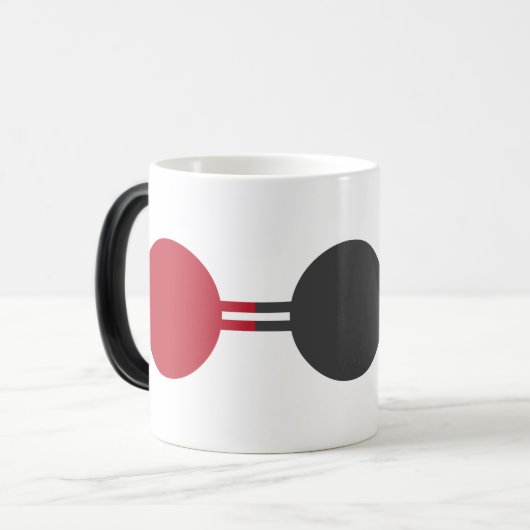 Mug Magique Structure moléculaire du CO2 (Devant gauche)