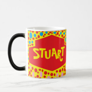 Mug Magique Stuart le champion rouge bleu jaune design
