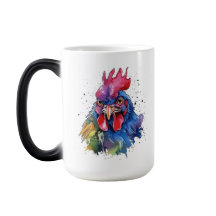 Style d'aquarelle de poulet du coq du pays