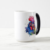 Mug Magique Style d'aquarelle de poulet du coq du pays (Devant droit)