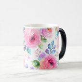Mug Magique Sunrise Floral Boho Custom Name Design (Devant droit)