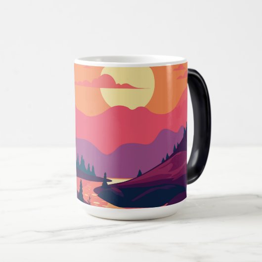 Mug Magique Sunset in the mountains (Devant droit)