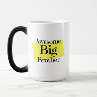 Mug Magique Super Big Brother. couleur jaune noir