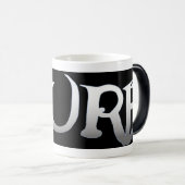 Mug Magique Surf noir morceau (Devant droit)