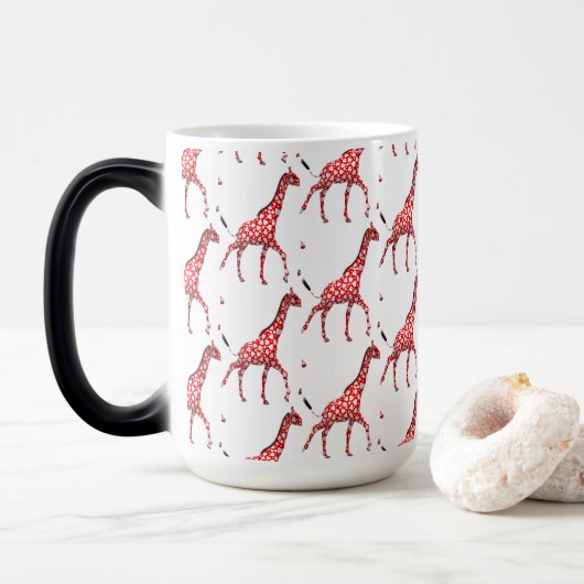 Mug Magique Sweet Romantic Giraffes (Avec donut)