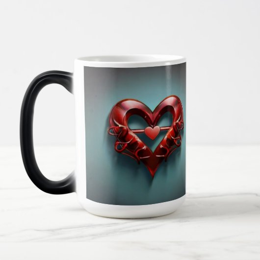 Mug Magique Symbole d'amour Transformations magiques Morpher M (Gauche)