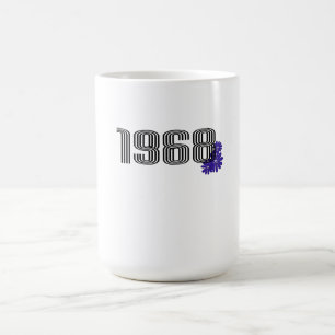 Mug Magique SYMBOLE DE PAIX FLEURIE 1968 Hippie violet