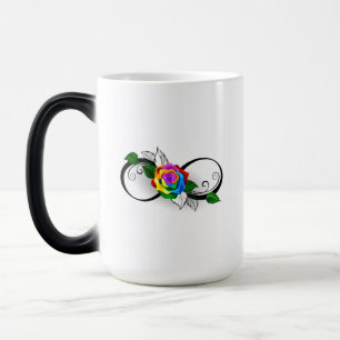 Mug Magique Symbole d'infini avec Rose arc-en-ciel