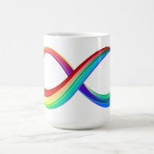 Mug Magique Symbole d'infinité arc-en-ciel stratifié (Centre)