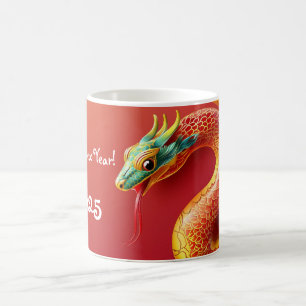 Mug Magique symbole zodiaque chinois nouvelle année 2025 serpe