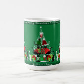 Mug Magique Sympa chat sapin de Noël personnalisé (Centre)