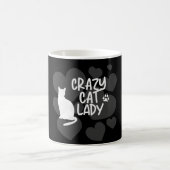 Mug Magique T-shirt noir dame de chat fou (Centre)