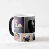 Mug Magique Tableau de nom de famille de collage de photo de (Devant gauche)