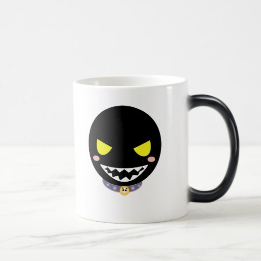Mug Magique Tache la tête noire de fantôme (Droite)