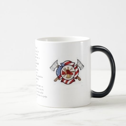 Mug Magique "Tasse de café de la prière d'un sapeur-pompier" (Droite)