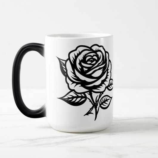 Mug Magique Tatouage Flash Art Rose (Gauche)