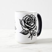 Mug Magique Tatouage Flash Art Rose (Devant droit)