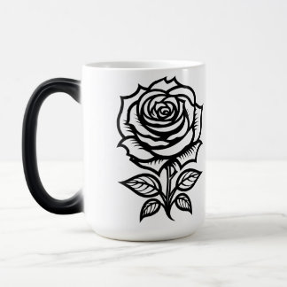 Mug Magique Tatouage Flash Art Rose Simple