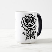 Mug Magique Tatouage Flash Art Rose Simple (Devant droit)