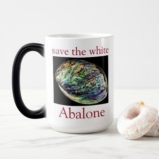 Mug Magique Tendance Enregistrer La Citation D'Abalon Blanc (Avec donut)