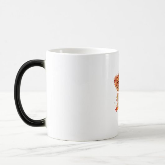 Mug Magique Thanksgiving Maple Cat Heart Shape Tree Leaf (Gauche)