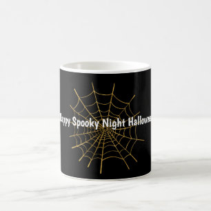 Mug Magique Toile d'araignée dorée Halloween